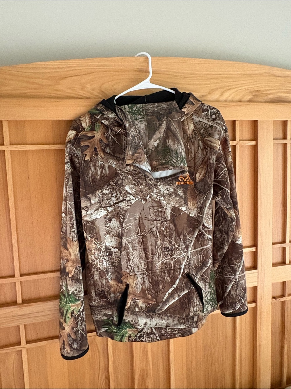 Realtree Kids Camo Hooded Pullover Jacket - Brown & Green